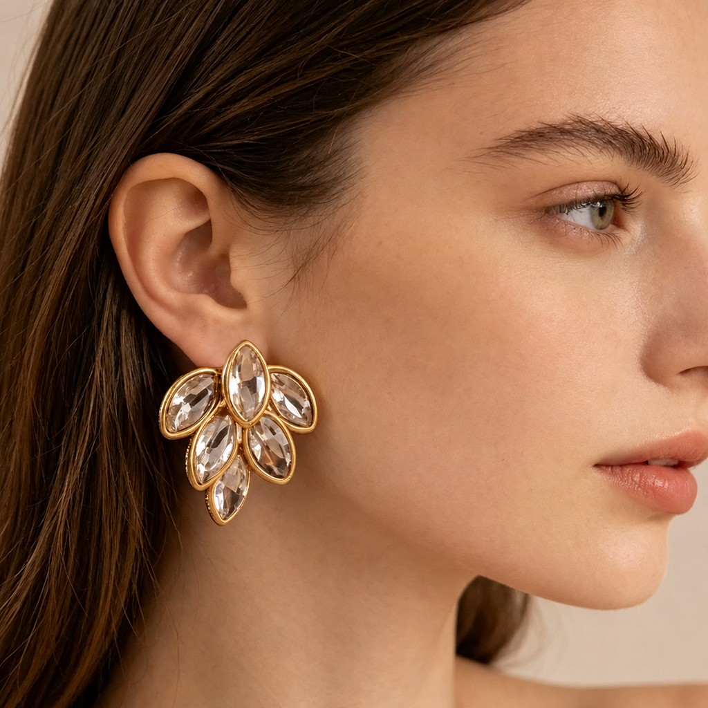 Oliva Leaf Studs