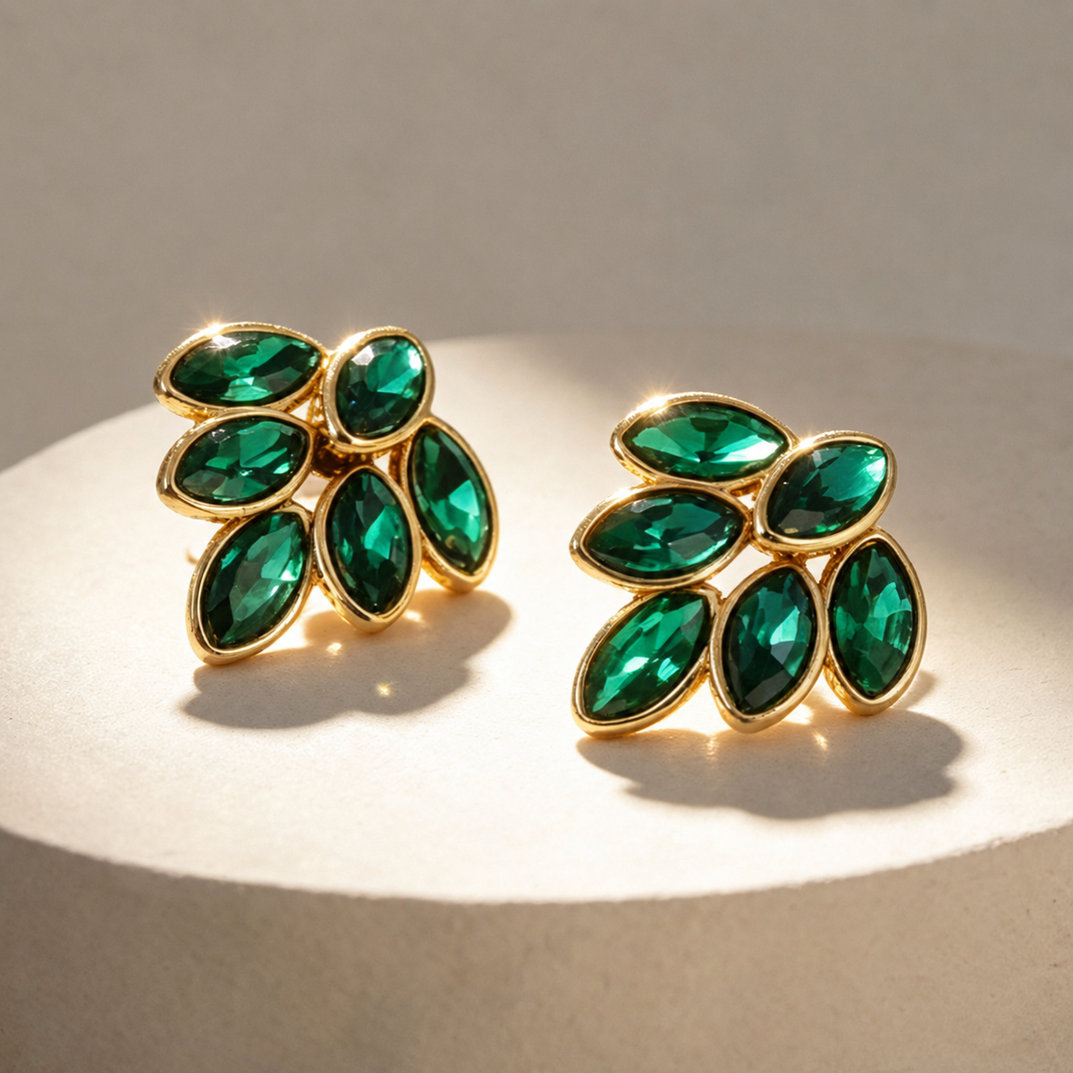 Oliva Leaf Studs