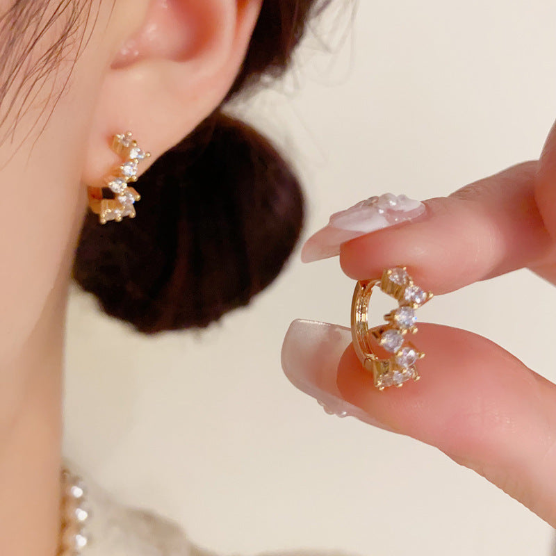Aria Wave Huggie Earrings