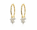Elara Crystal Drop Hoop Earrings