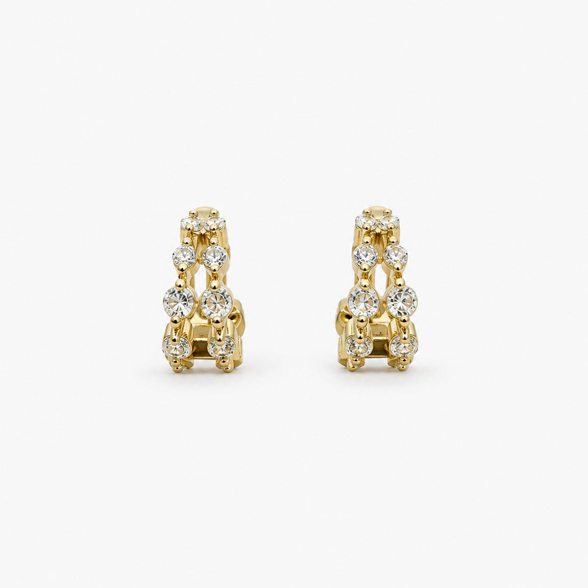 Luna Crystal Huggie Earrings