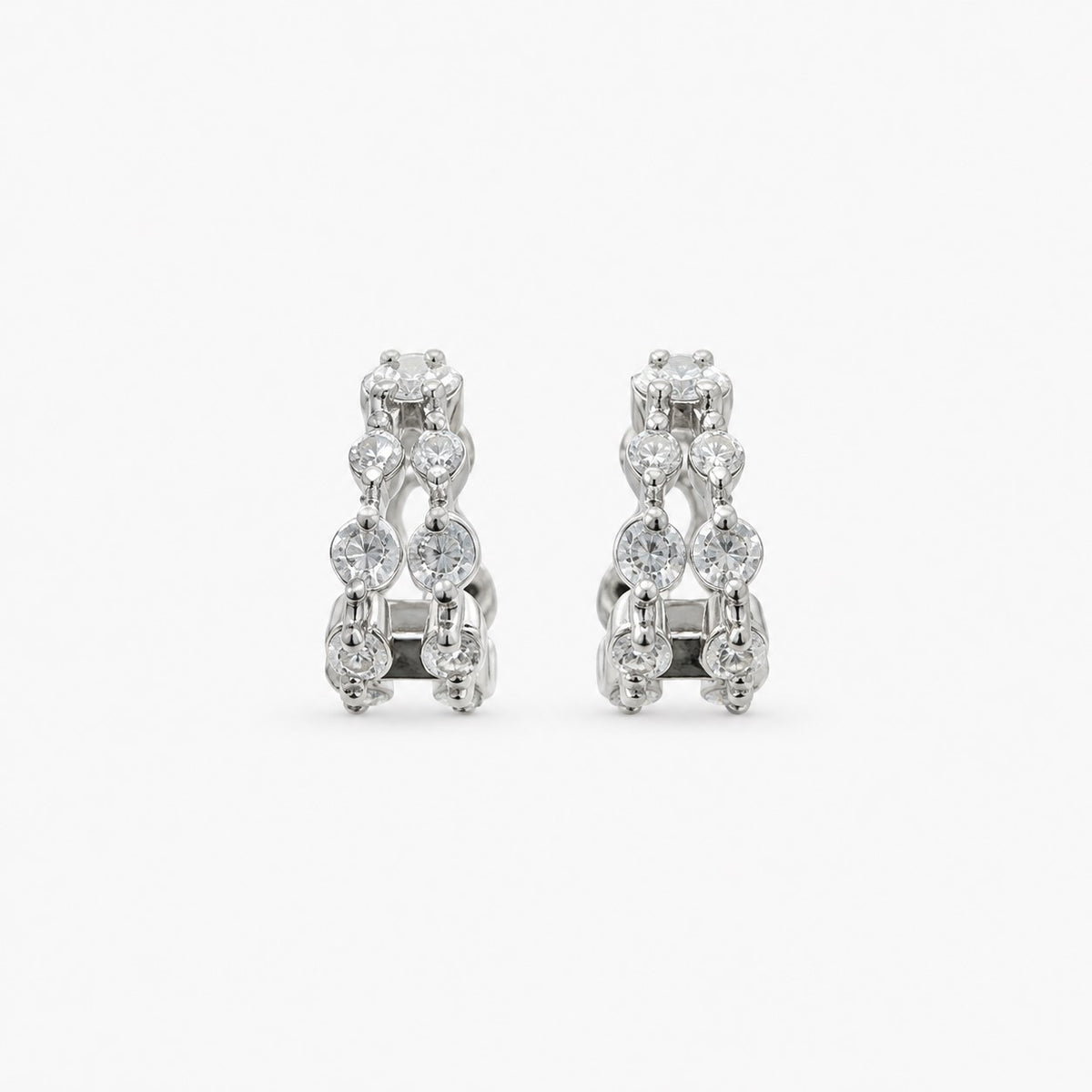 Luna Crystal Huggie Earrings