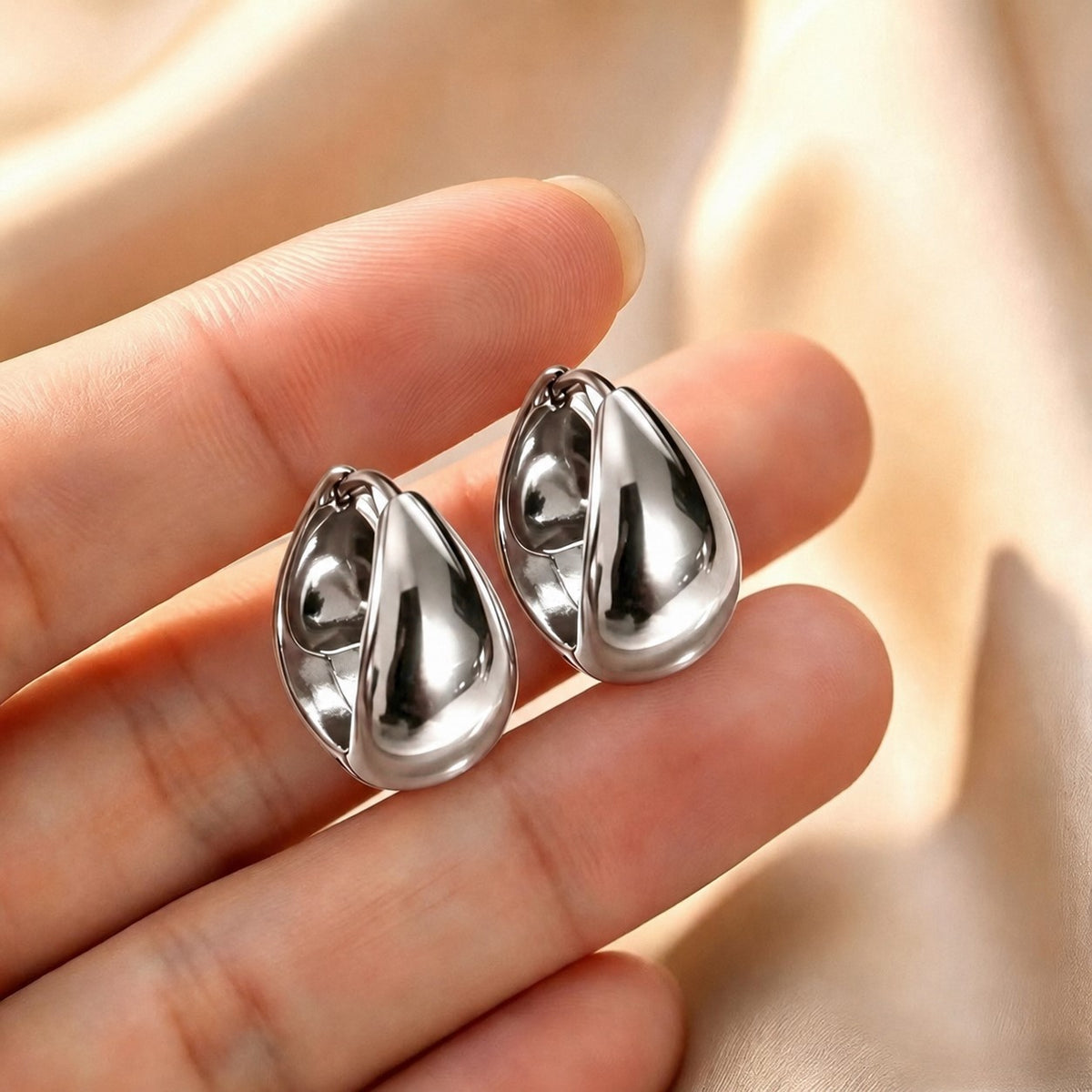Sloane Teardrop Huggie Earrings