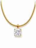Solitaire Cushion Necklace