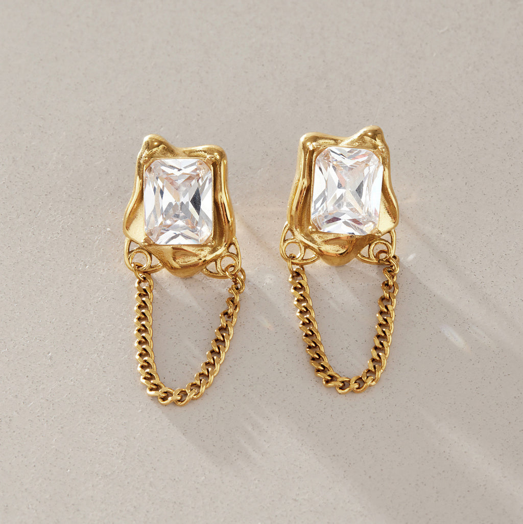 Amara Chain Drop Earrings