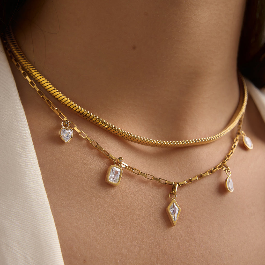 Elara Crystal Drop Necklace