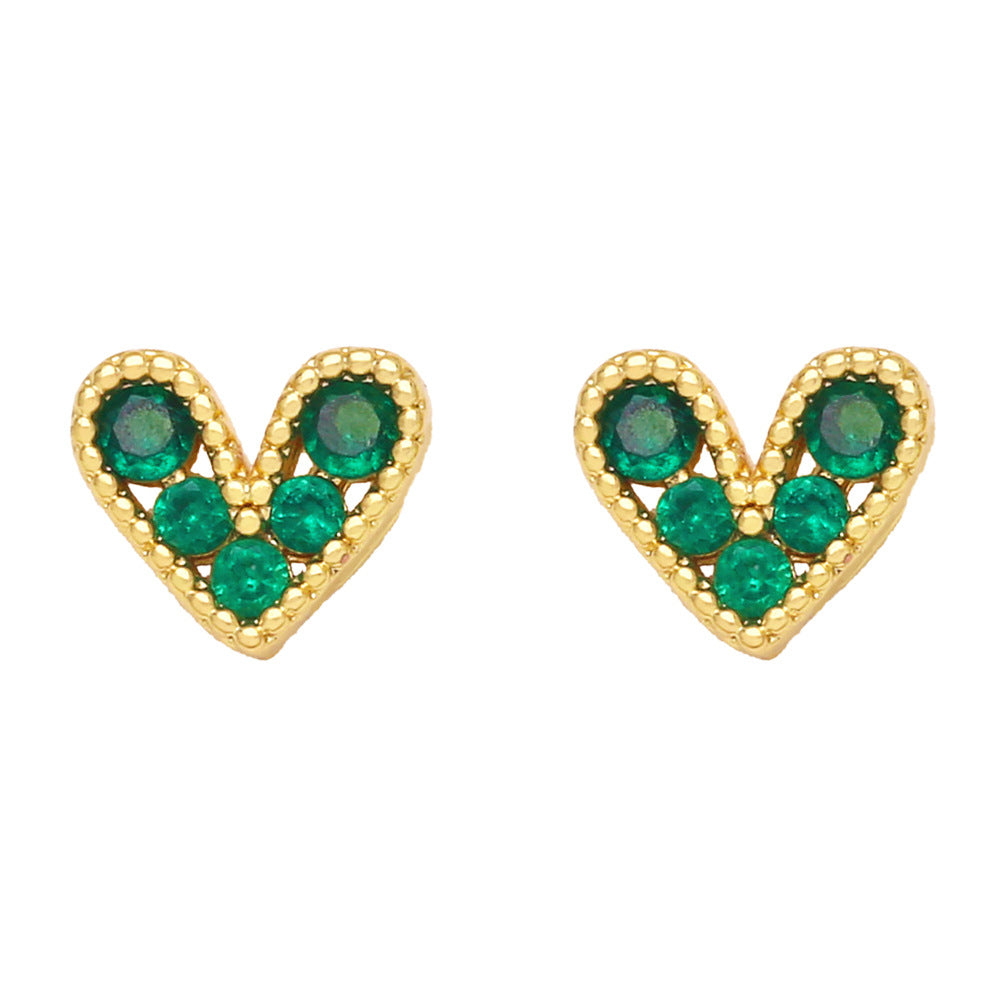 Mini Amora Heart Studs