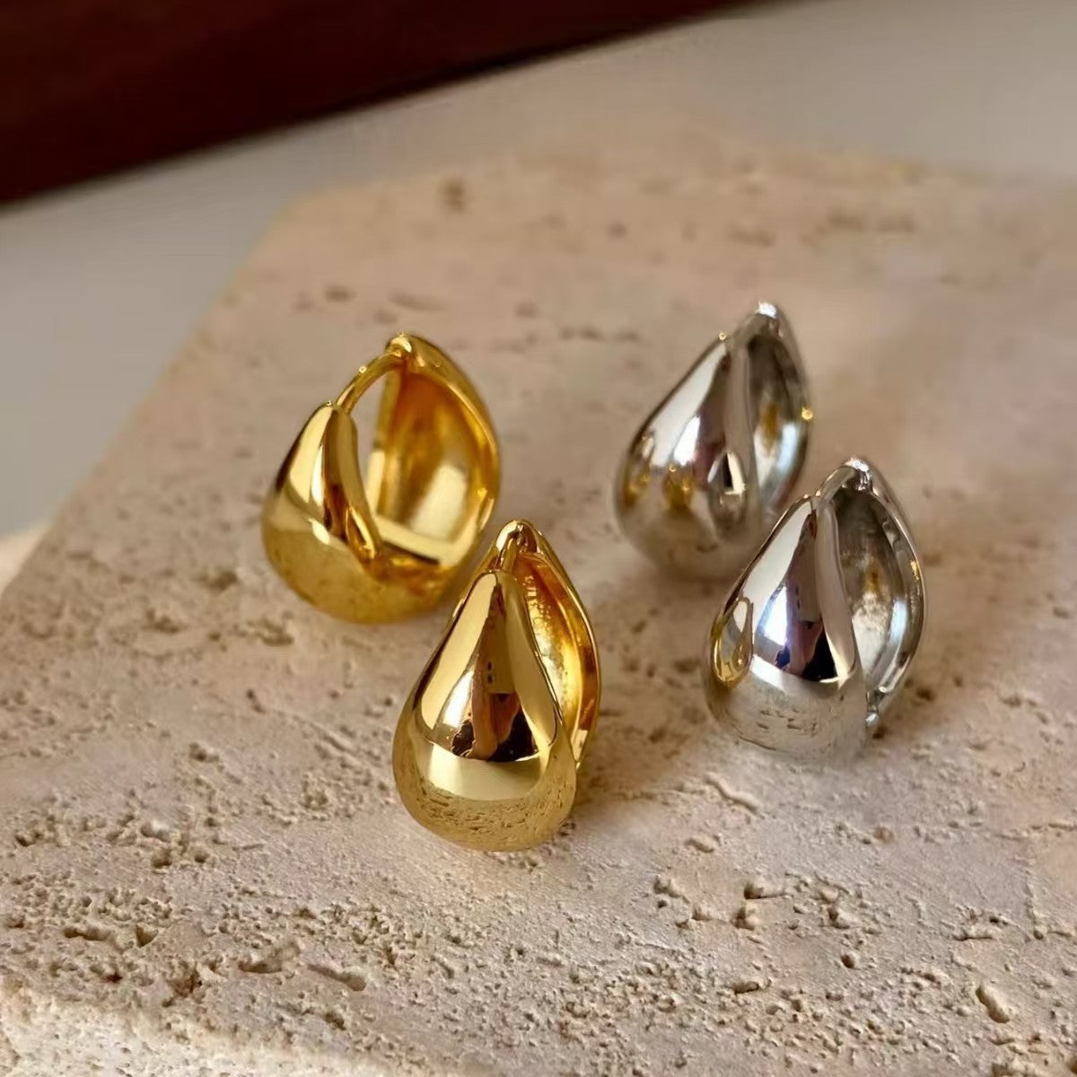 Sloane Teardrop Huggie Earrings