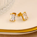 Solara Square Crystal Stud Earrings