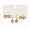 Crystal Heart Trio Set